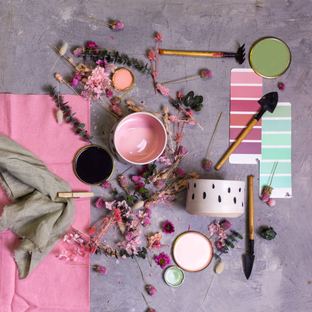 istock Color palette mood board for interior design and decor 1366087326