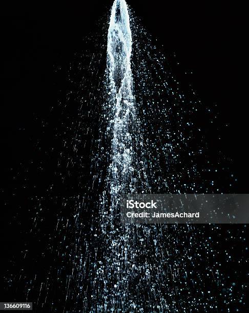 Water Shower Xxl Stock Photo - Download Image Now - Water, Black Background, Shower