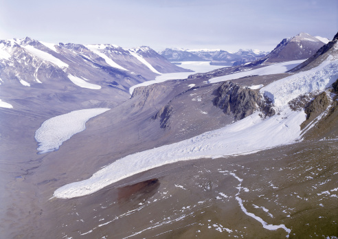 The Taylor  dry valley in Antarctica.