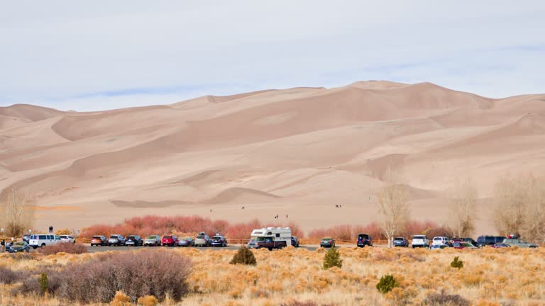 Tourists at the Great Sand Dunes National Park