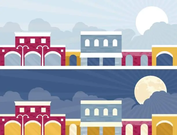 Vector illustration of Downtown Neighborhood