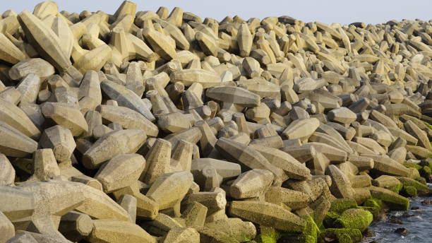 istock Groynes on Indian shore,Colachel,Tamilnadu,India 1366105945