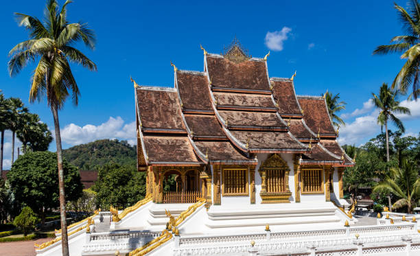 istock Royal palace pagoda at Luang Prabang 1366105993