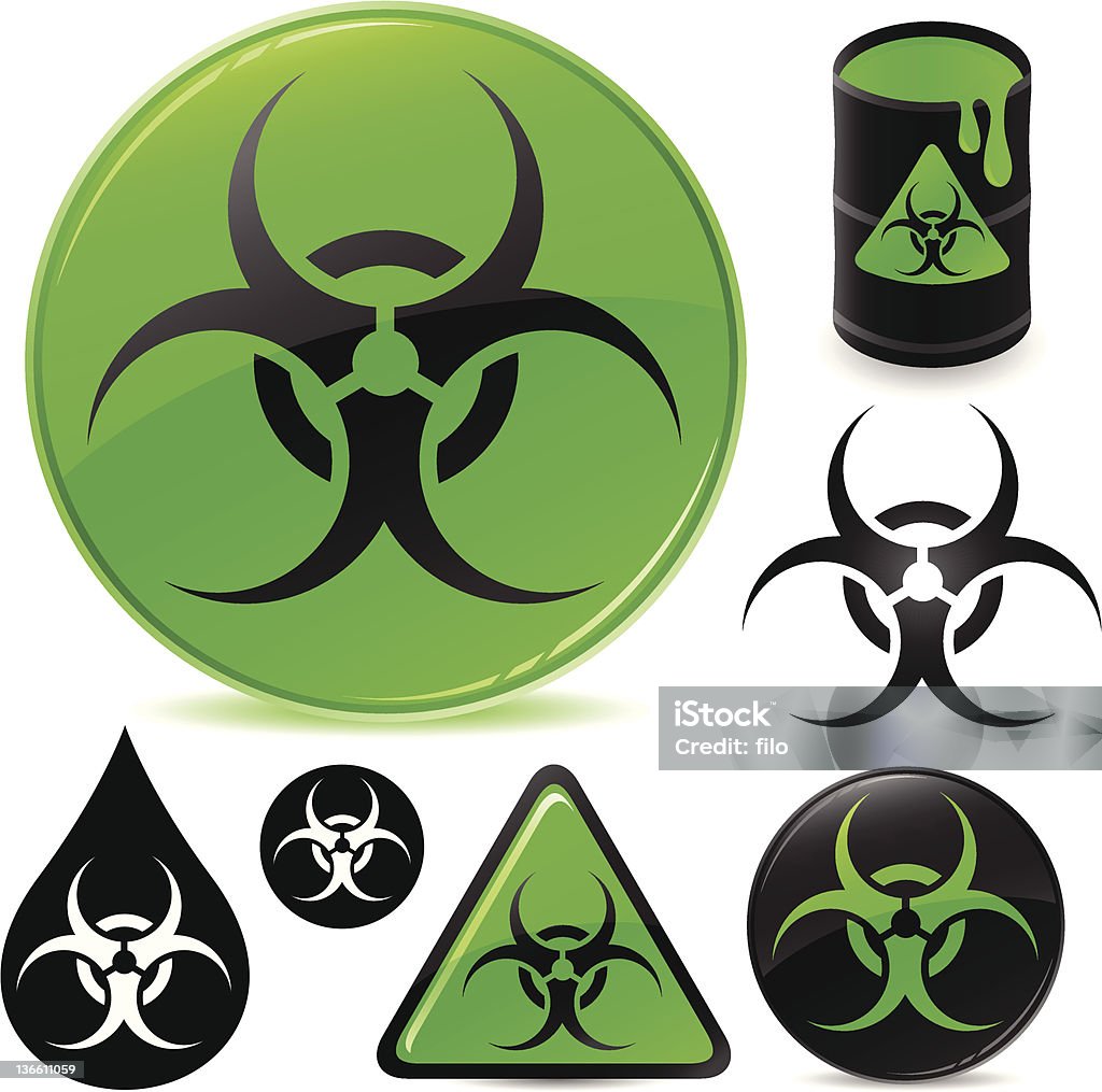 Danger biologique - clipart vectoriel de Arme biologique libre de droits