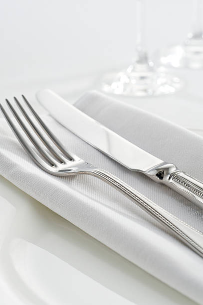 istock Cutlery on napkin 136611394