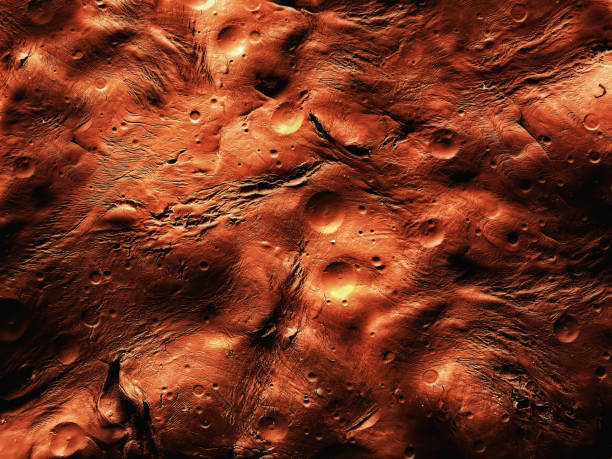 istock Satellite view of the surface of Mars 1366116707