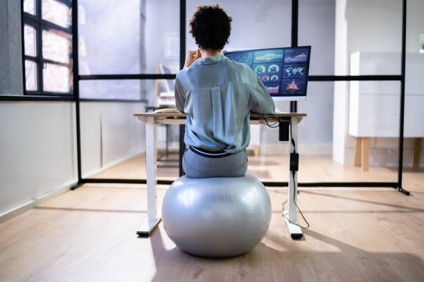 istock African American Sitting On Exercise Ball 1366117141