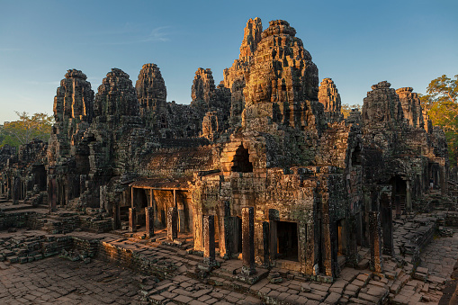 Angkor Wat temple city , located in northwest Cambodia, is the largest religious structure in the form of a temple complex in the world by land are ameasuring 162.6 hectares (401+3⁄4 acres)