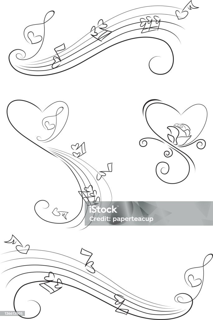 love notes Musical Note stock vector