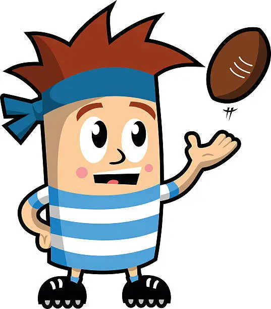 Vector illustration of Rugby Character