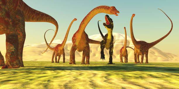 istock Diplodocus Jurassic Herd 1366135338