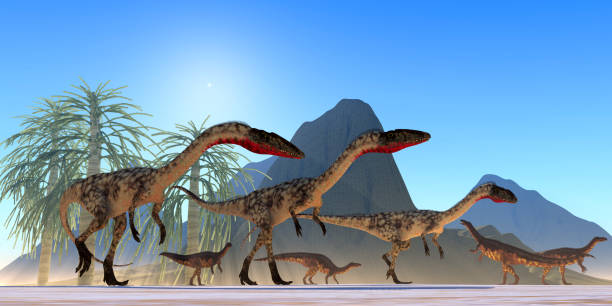 istock Coelophysis Hunting Party 1366135480