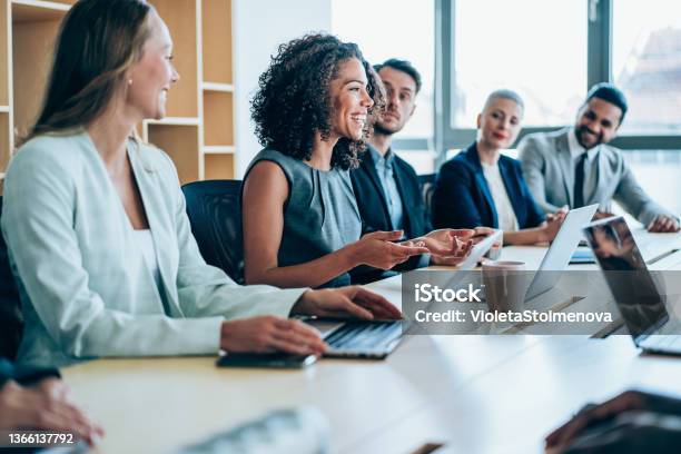 Business Persons On Meeting In The Office Stock Photo - Download Image Now - Business, Meeting, Business Person