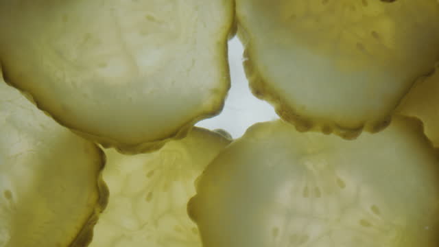 Slices of Dill Pickle in Water