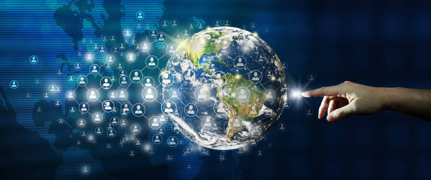 istock Communication technology for internet business and social network Concept. 1366148618