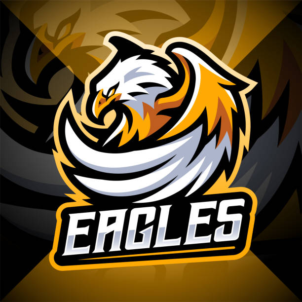 maskotka esportu eagles - phoenix tattoo bird wing stock illustrations