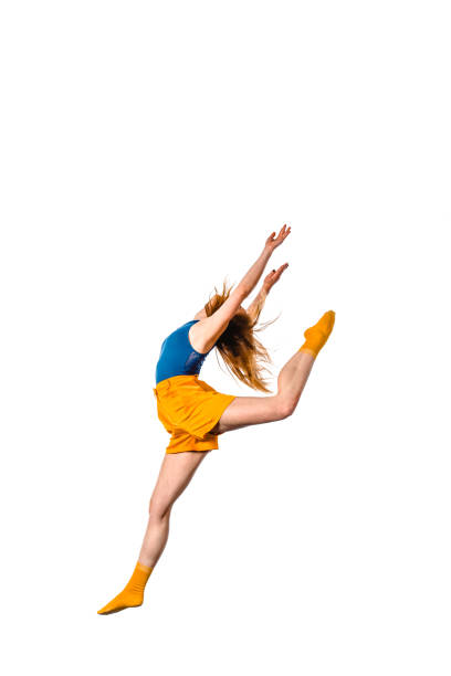 istock Hip hop style dancer performing jump 1366153402