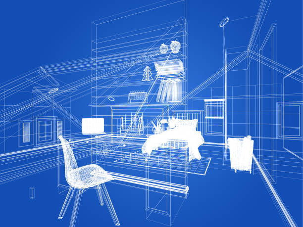 istock sketch design of interior attic bedroom,3d rendering 1366167501