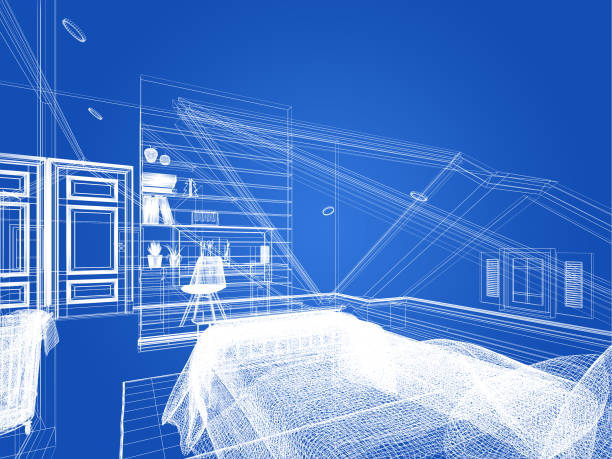 istock sketch design of interior attic bedroom,3d rendering 1366167539