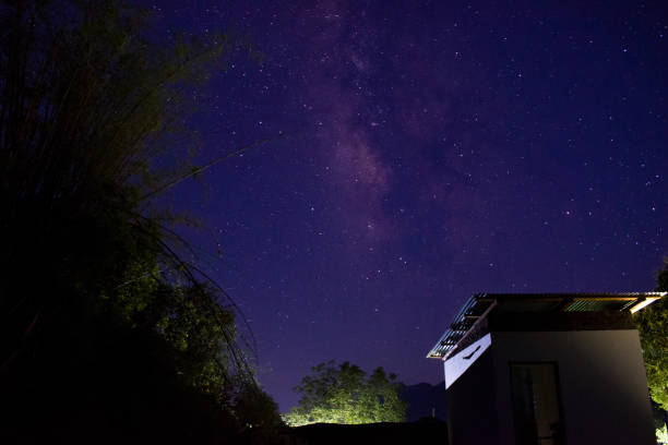 Photo of Night time milky way picture from roof slab of house