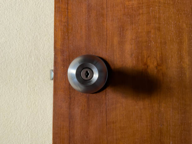 istock Door and doorknob. 1366176716