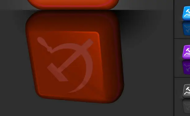 Vector illustration of CCCP insignia 3D button design
