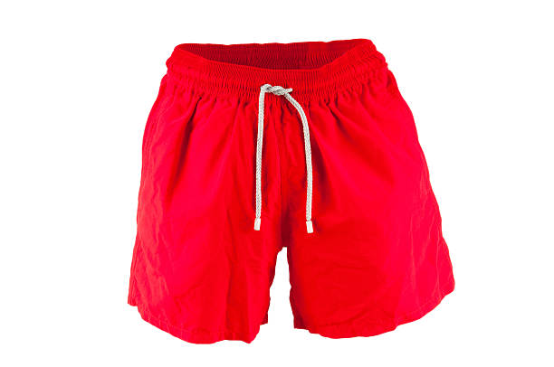 雄水着は、白で分離 - swimming shorts shorts swimming trunks clothing ストックフォトと画像