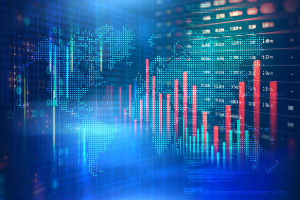 istock Digitally Generated Currency and Exchange Stock Chart for Finance and Economy Based Computer Software and Coding Display 1366187260