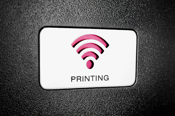 znak wi-fi i drukowanie - printing press design computer graphic printer zdjęcia i obrazy z banku zdjęć