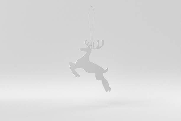 a deer at the entrance door of a building serves as decoration