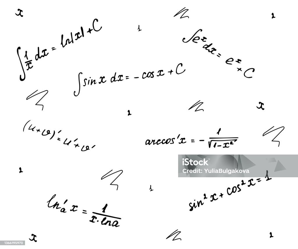 Formule Math Fond Transparent Formules Mathématiques Transparentes En Noir Et Blanc Vecteurs libres ...