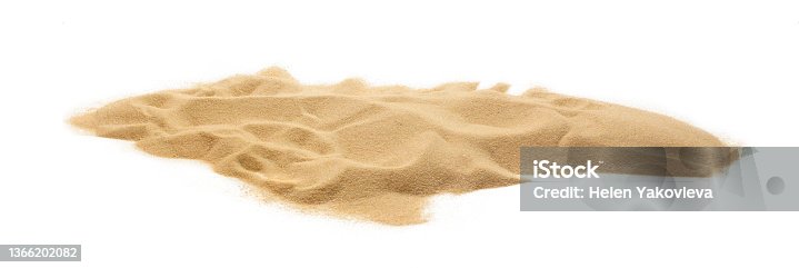 istock isolated sand on a white background 1366202082