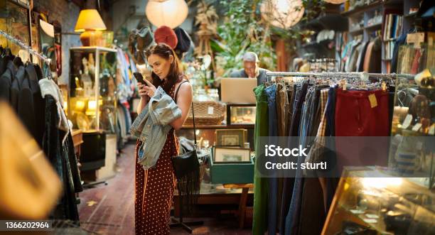 Second Hand Clothes Shop Stock Photo - Download Image Now - Retail, Shopping, Thrift Store