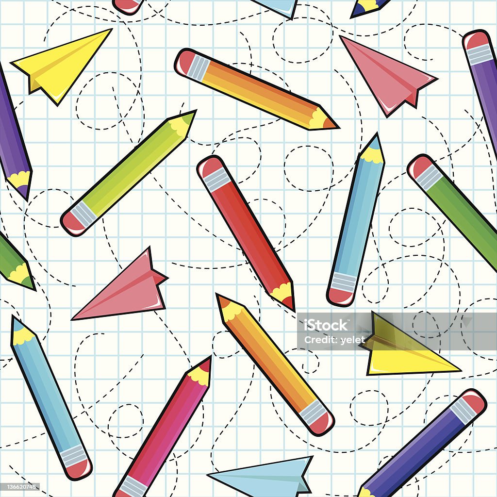 Patterned Pencil Patterns Pencils Pattern Stock Illustration - Download Image Now - Backgrounds ...