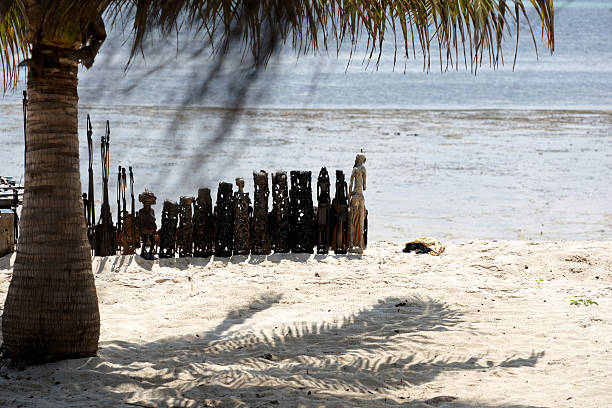 istock Carved animals for sale on Kenyan beach 136620871