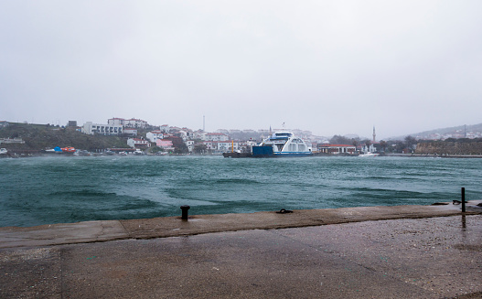 Ferry At Bozcaada Pier