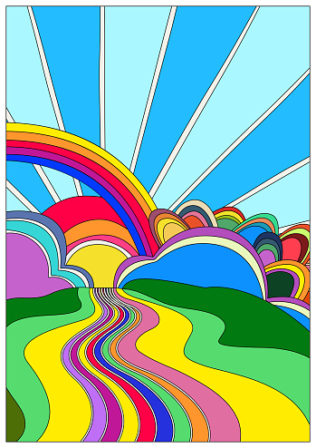 Psychedelic Background 1960s Style