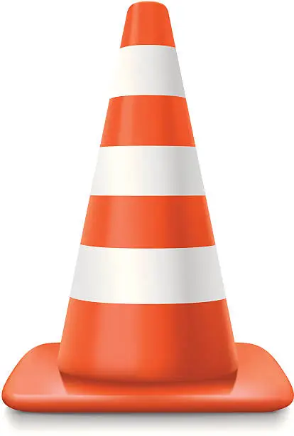 Vector illustration of Traffic cone