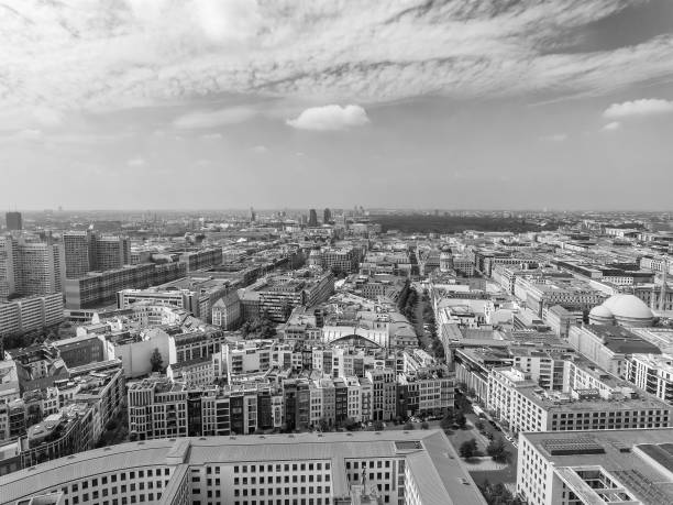 istock Aerial view of Berlin from drone, Germany. 1366217522