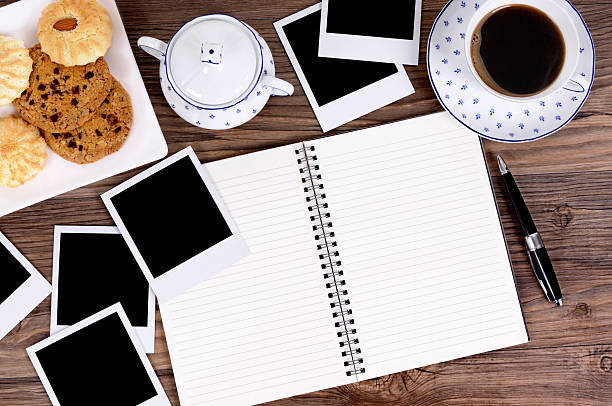 istock Photo album with coffee and biscuits 136622187