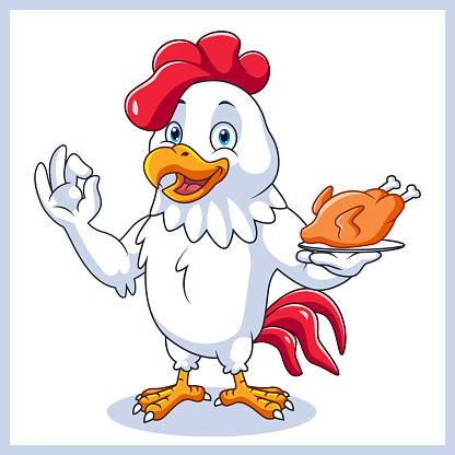 Dibujos Animados DE Pollo Dando Pulgar Vector Dibujos Animados DE Pollo Dando Pulgar Vector