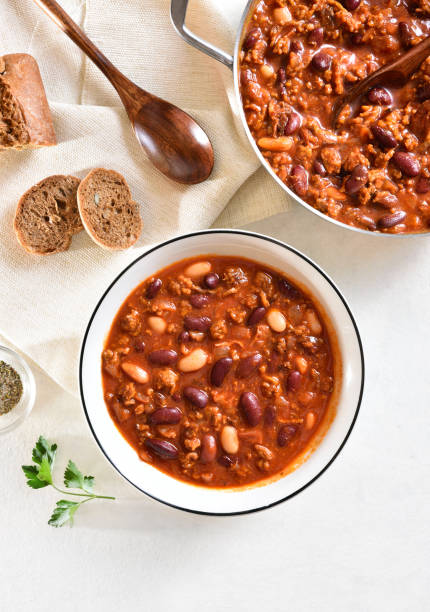 istock Stewed beans with ground beef, jalapeno pepper and bacon 1366224827
