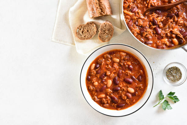 istock Stewed beans with ground beef, jalapeno pepper and bacon 1366224829