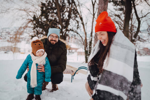 istock Happy family with child 1366225237