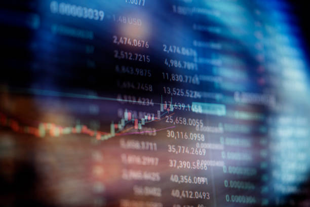 istock Stock market investment graph with indicator and volume data. 1366225253