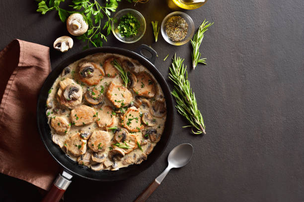 istock Pork medallions with mushroom gravy 1366228287