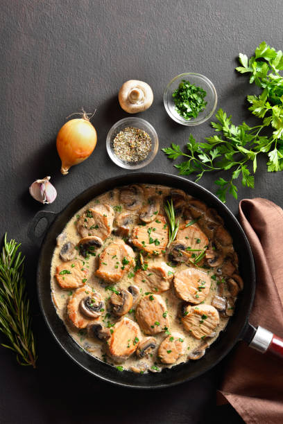 istock Pork medallions with mushroom gravy 1366228290