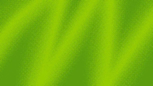 Vector illustration of Bright lime green pop art comics book background with dotted halftone design. Retro backdrop for superhero text, vector illustration eps10