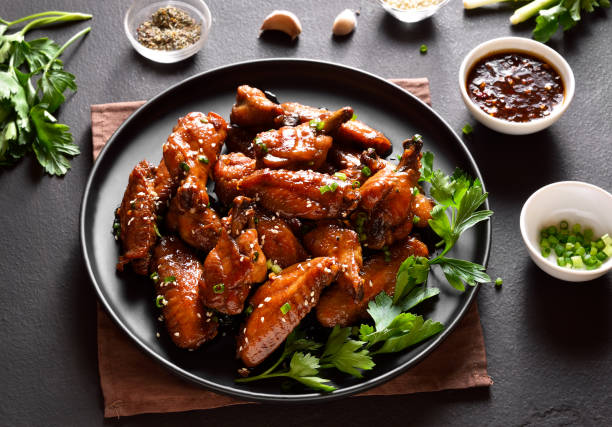 istock Honey-soy chicken wings 1366230577