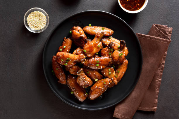 istock Honey-soy chicken wings 1366230588